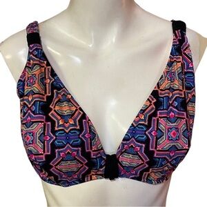 Seafolly Multicolor Geometric Bikini Top